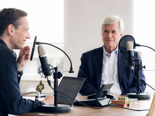 Prof. Dr. Michael Otto being interviewed